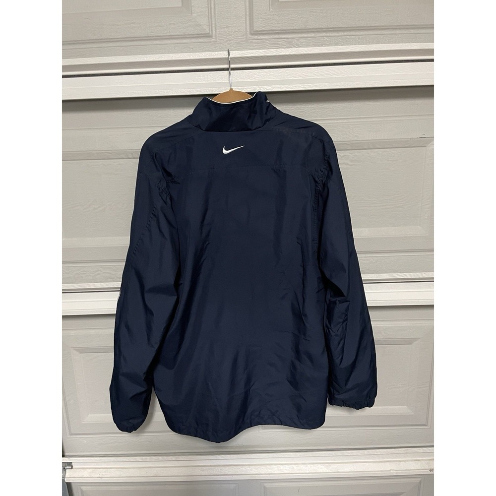 Vintage Nike Track Jacket XL Navy White Lightweight Windbreaker 90s Y2K Athletic - Picture 5 of 6
